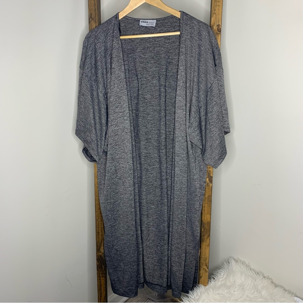 Zara Trafluc Collection Gray Open Front Cardigan M